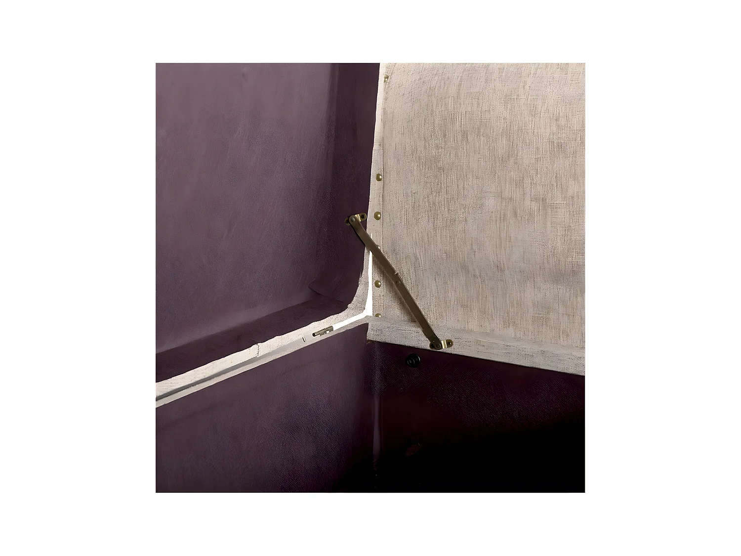 Pie de cama con almacenaje 137*60.5*46.5 lino natural confort