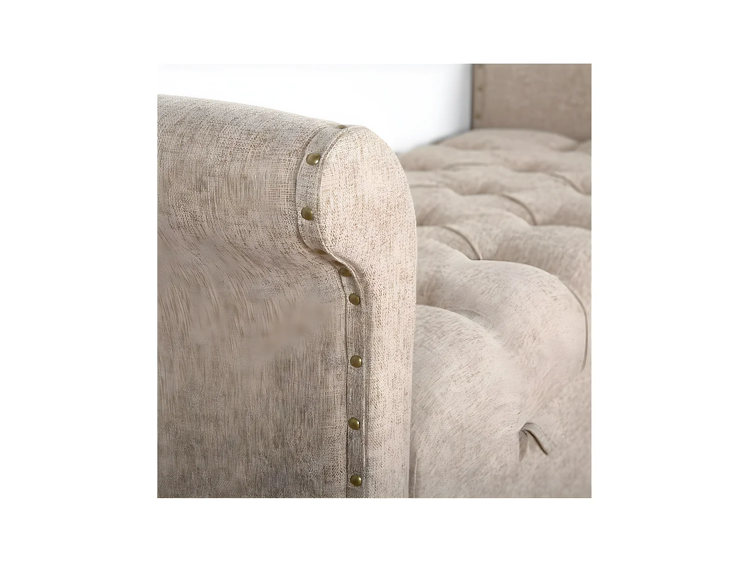 Pie de cama con almacenaje 137*60.5*46.5 lino natural confort