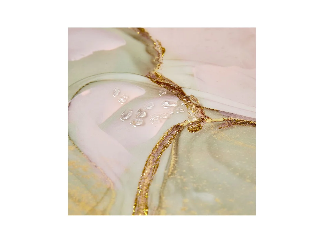 Juego de 2 cuadros 60*60*3.5 marco brillo mneral rosa miller