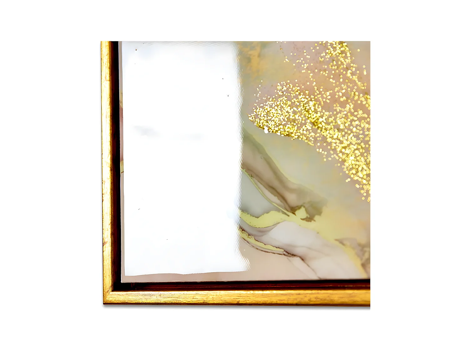 Juego de 2 cuadros 60*60*3.5 marco brillo mneral rosa miller