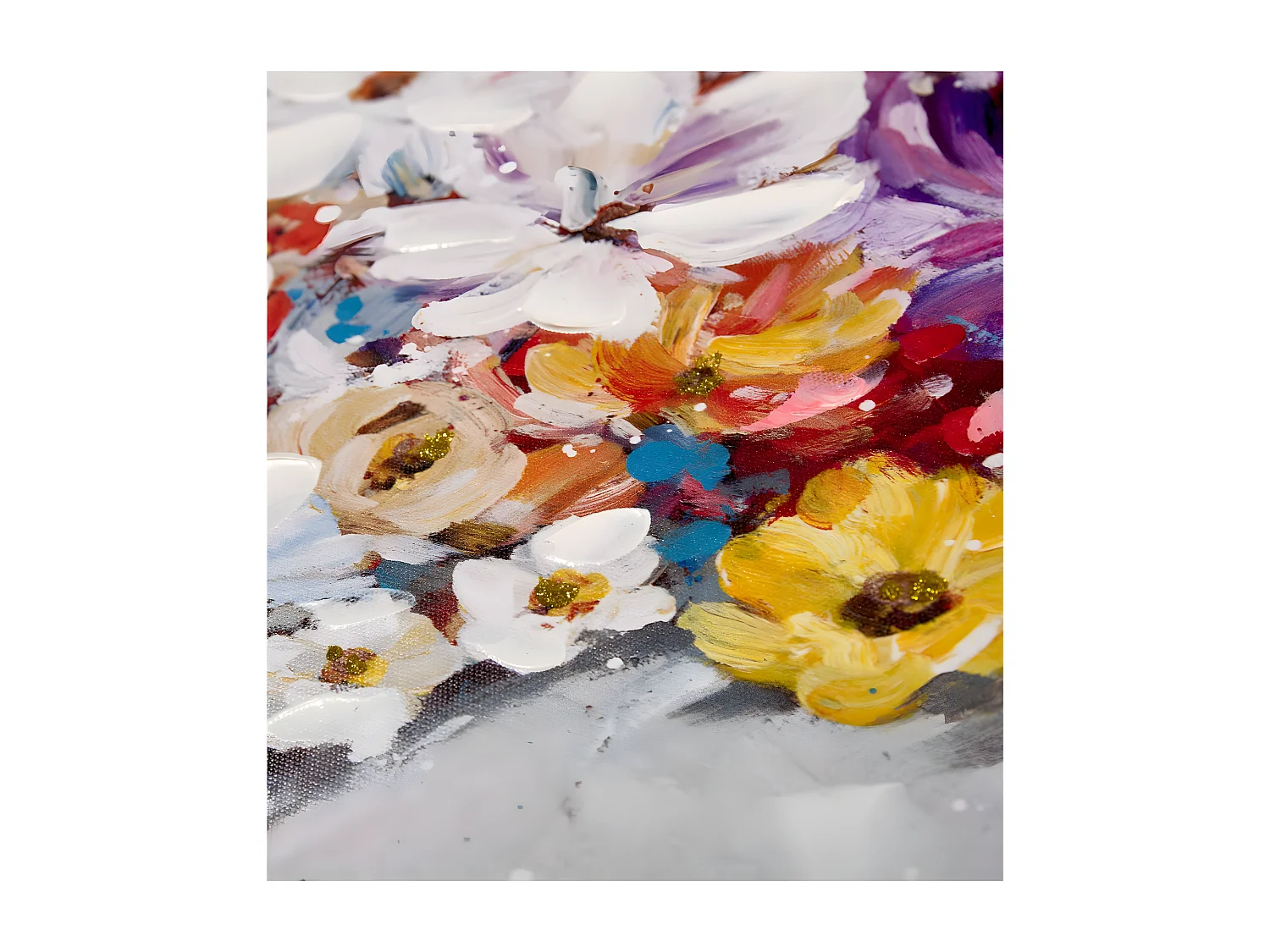 Juego de 2 cuadros 62*82 con marco mujer flores colores elegant