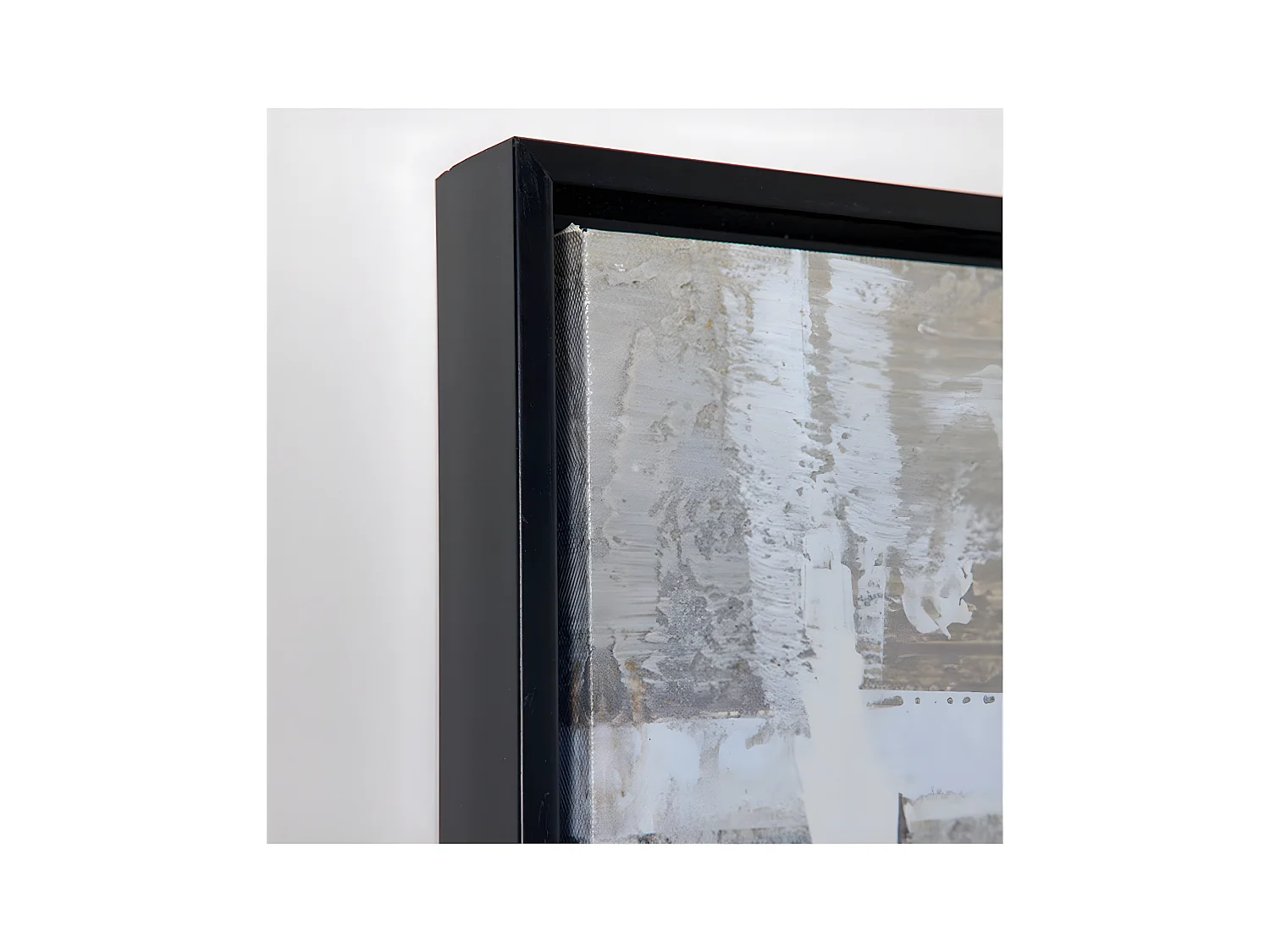 Juego de dos cuadros63*93*3.5 abstractos con marco negro pinceladas doradas new york