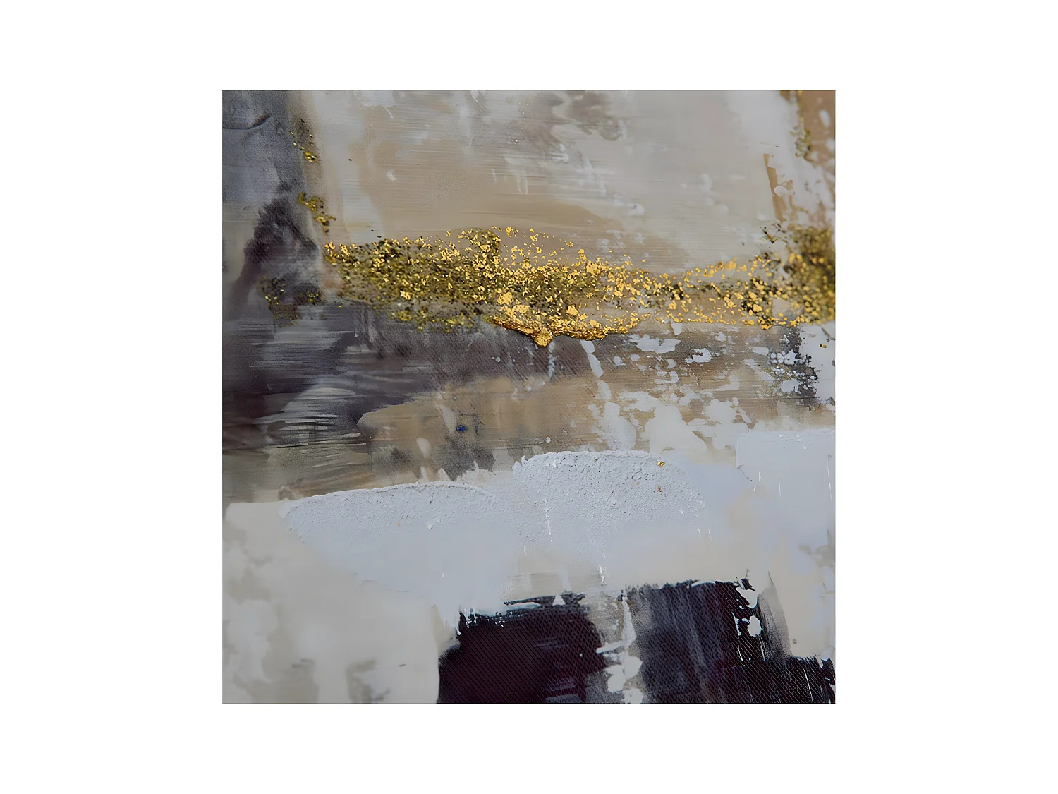 Juego de dos cuadros63*93*3.5 abstractos con marco negro pinceladas doradas new york