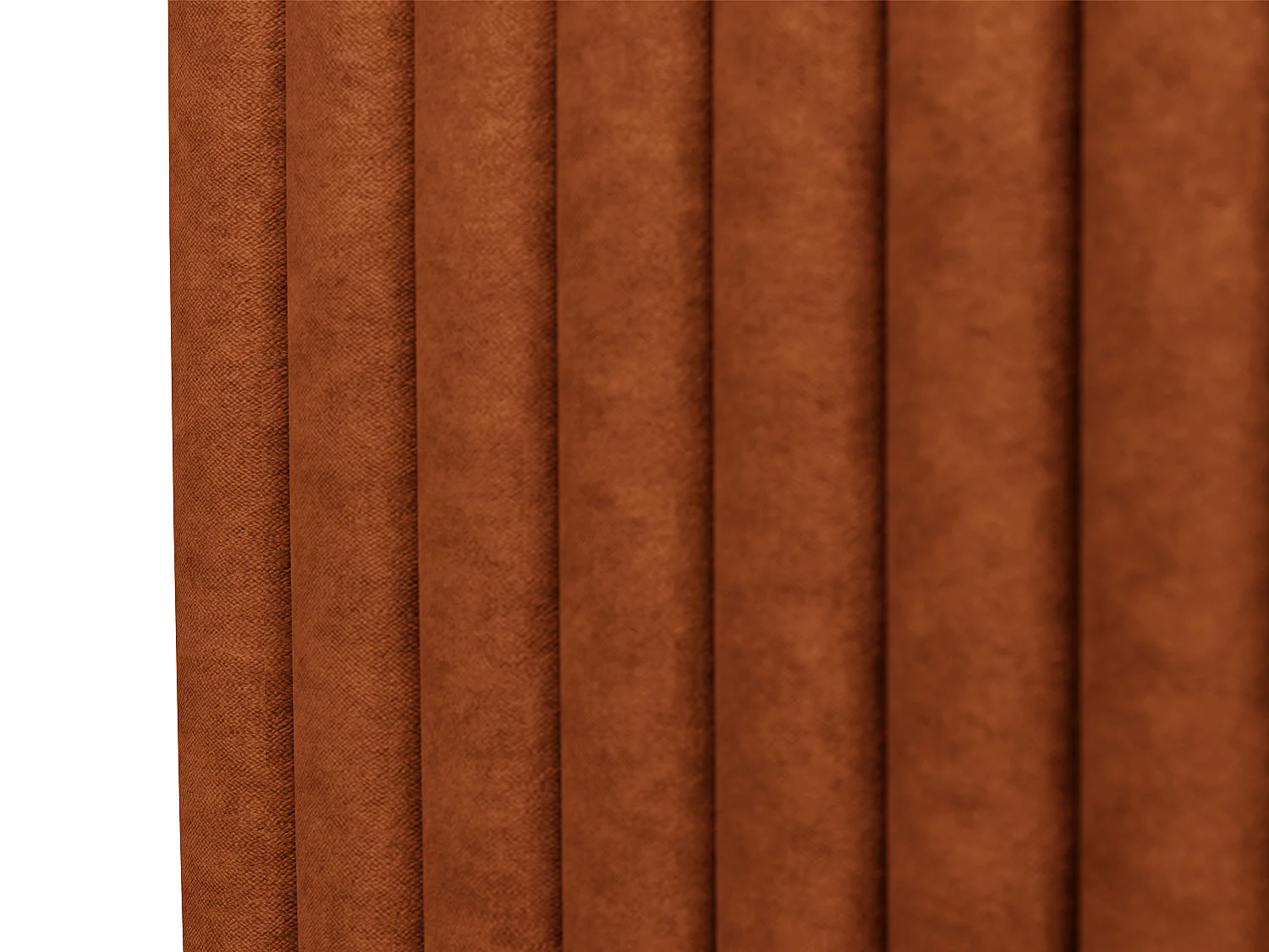 Hoofdbord met verticale stiksels - 170 cm - Stof - Terracotta - SARAH