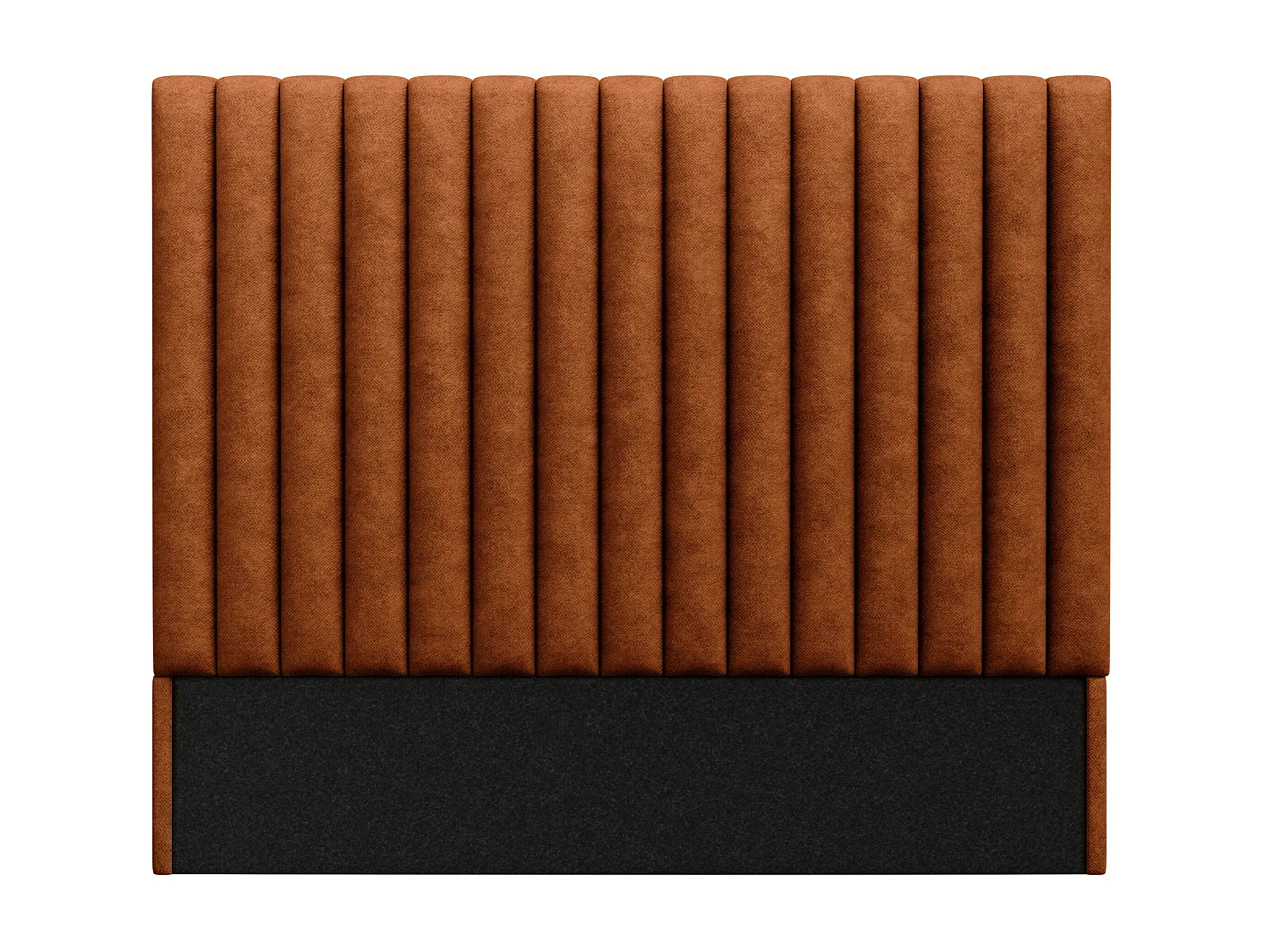 Hoofdbord met verticale stiksels - 170 cm - Stof - Terracotta - SARAH