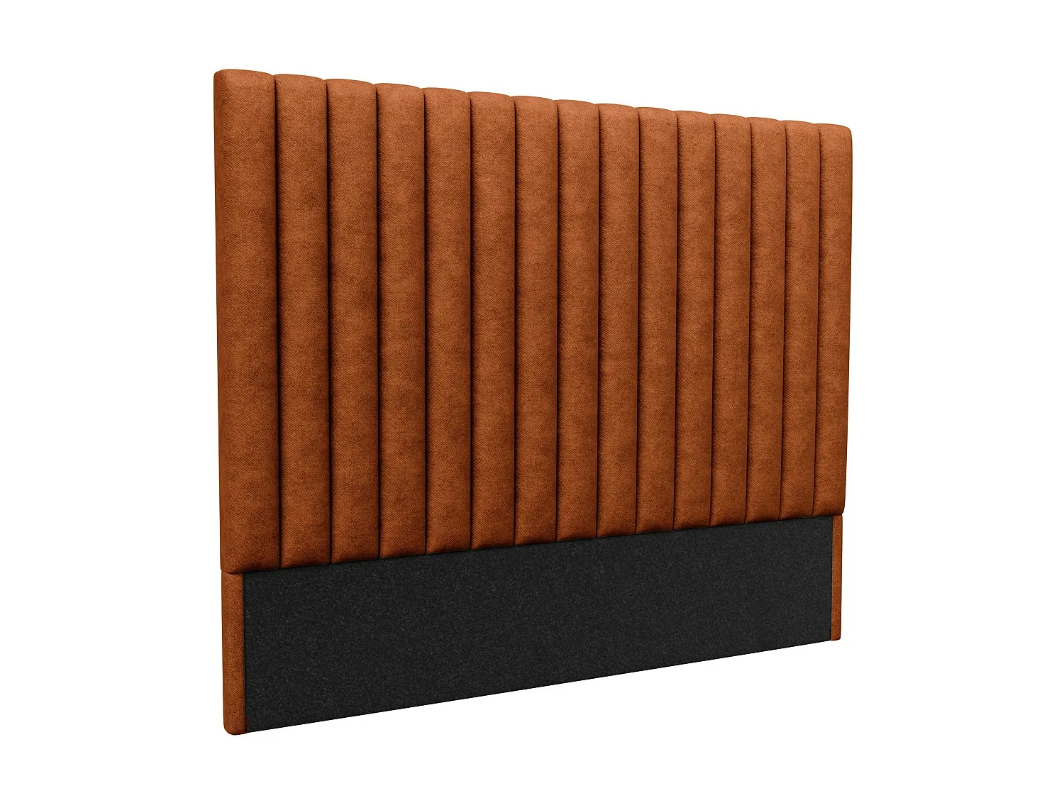 Hoofdbord met verticale stiksels - 170 cm - Stof - Terracotta - SARAH