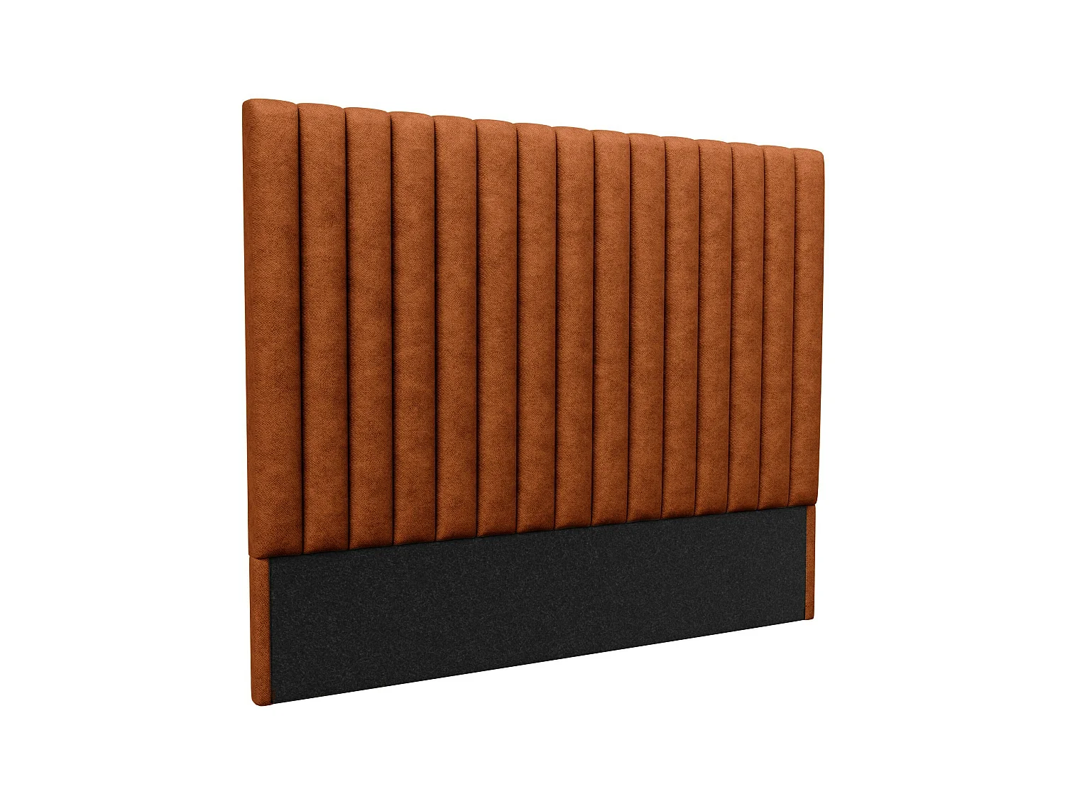 Sengegavl med lodret syninger - 170 cm - Stof - Terracotta - SARAH