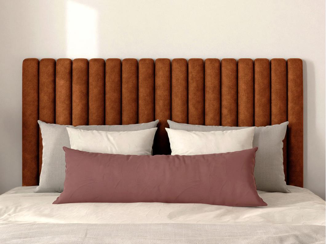 Tête de lit coutures verticales - 170 cm - Tissu - Terracotta - SARAH