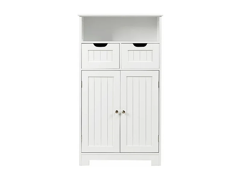 Meuble de rangement de salle de bain, Armoire Rangement de Toilette, Commode blanche de toilette/chambre  60 x 30 x 109 cm
