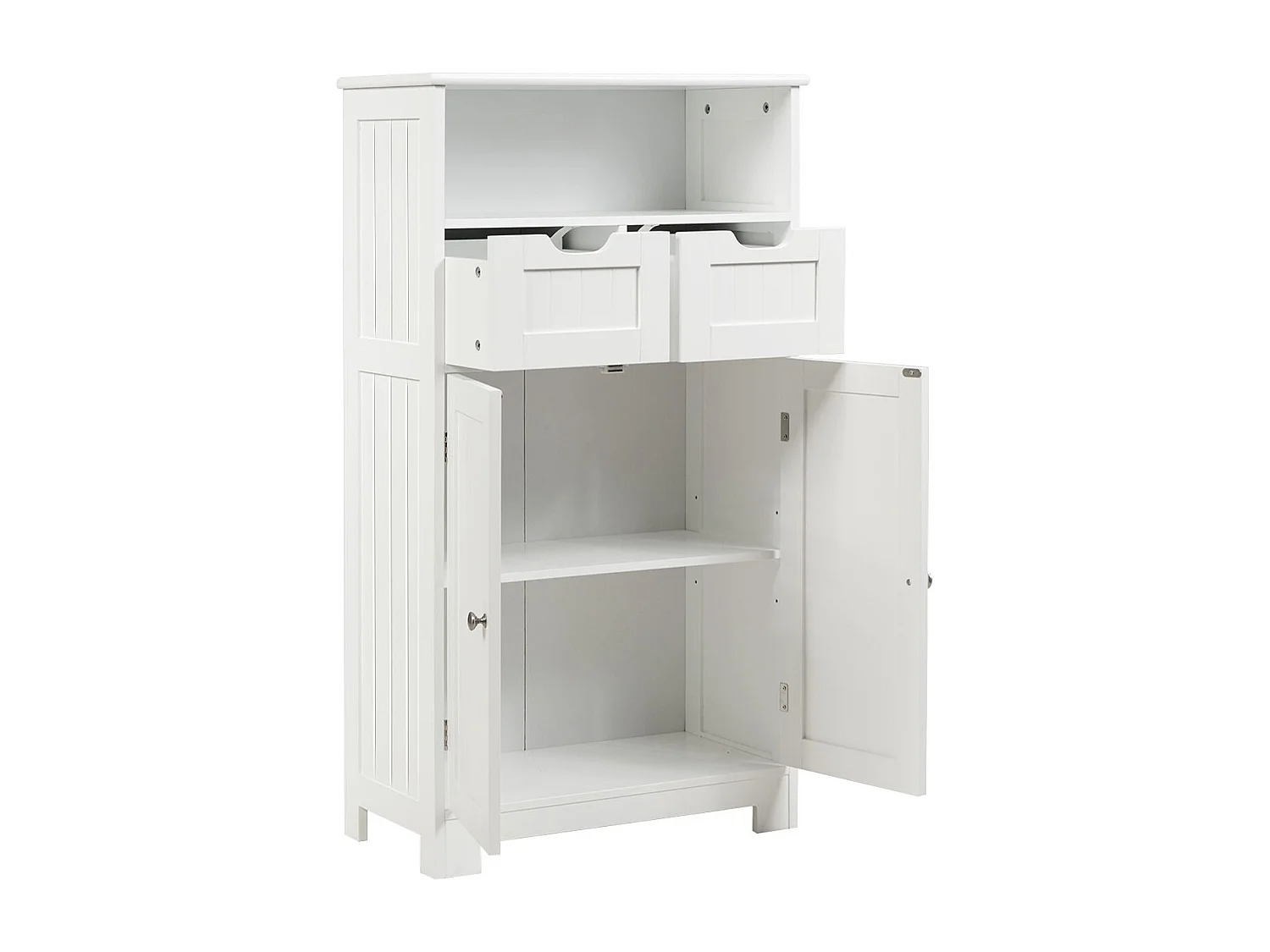 Meuble de rangement de salle de bain, Armoire Rangement de Toilette, Commode blanche de toilette/chambre  60 x 30 x 109 cm