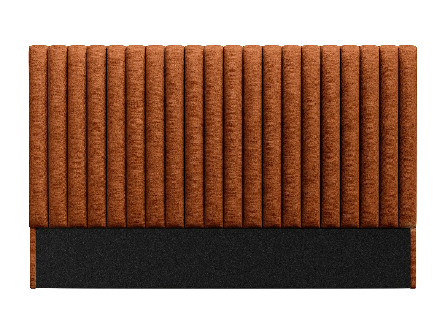 Tête de lit coutures verticales - 200 cm - Tissu - Terracotta - SARAH