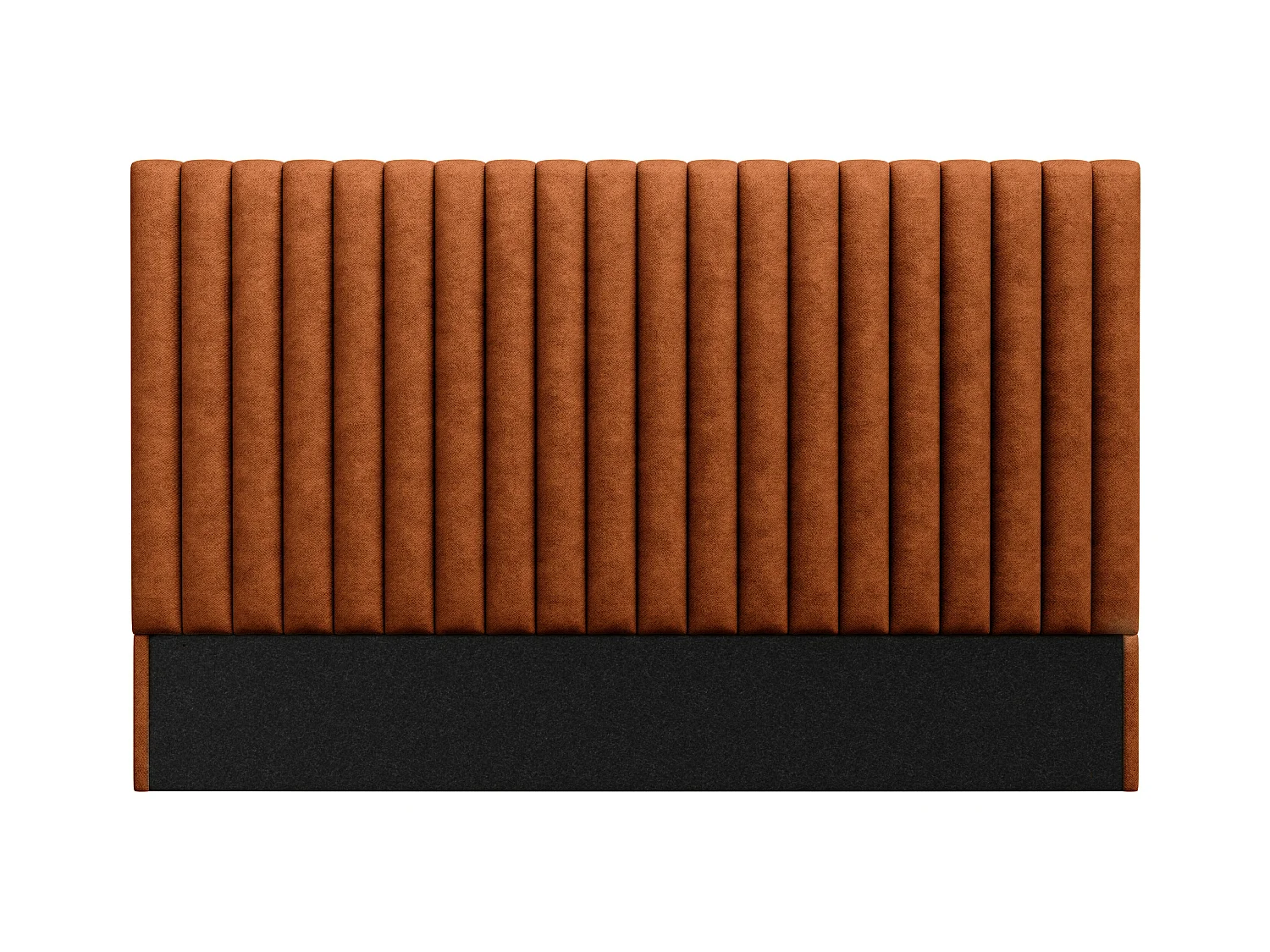 Sengegavl med lodrette syninger - 200 cm - Stof - Terracotta - SARAH