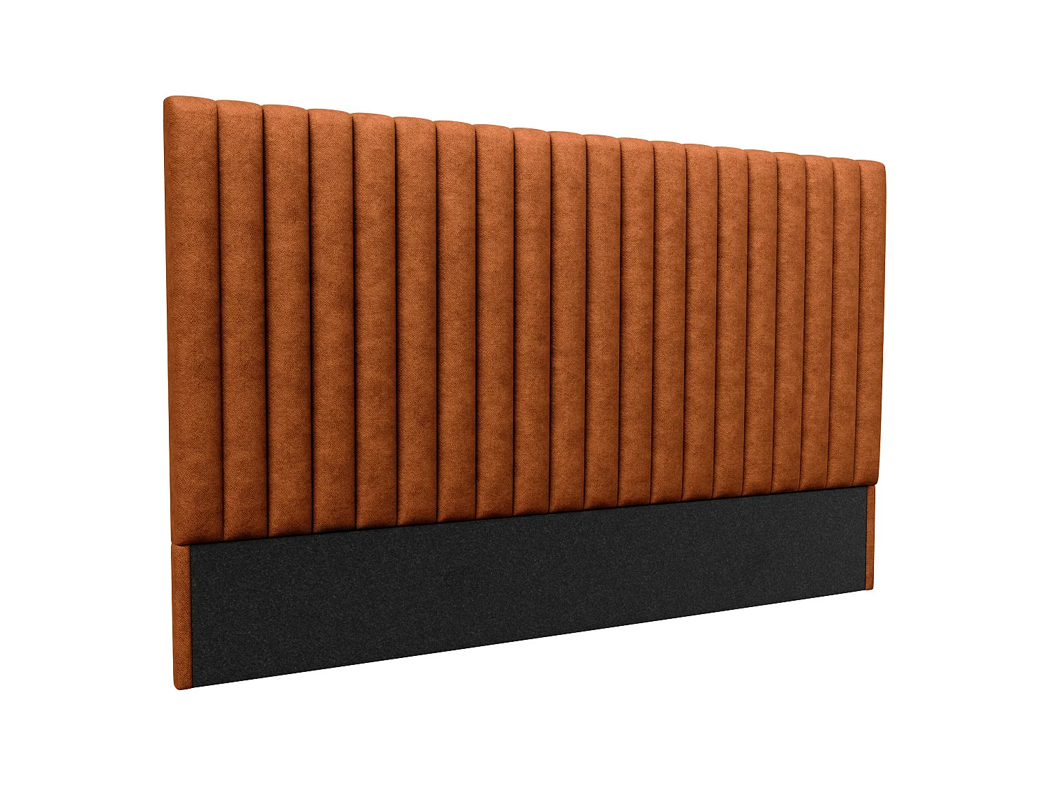 Sengegavl med lodrette syninger - 200 cm - Stof - Terracotta - SARAH