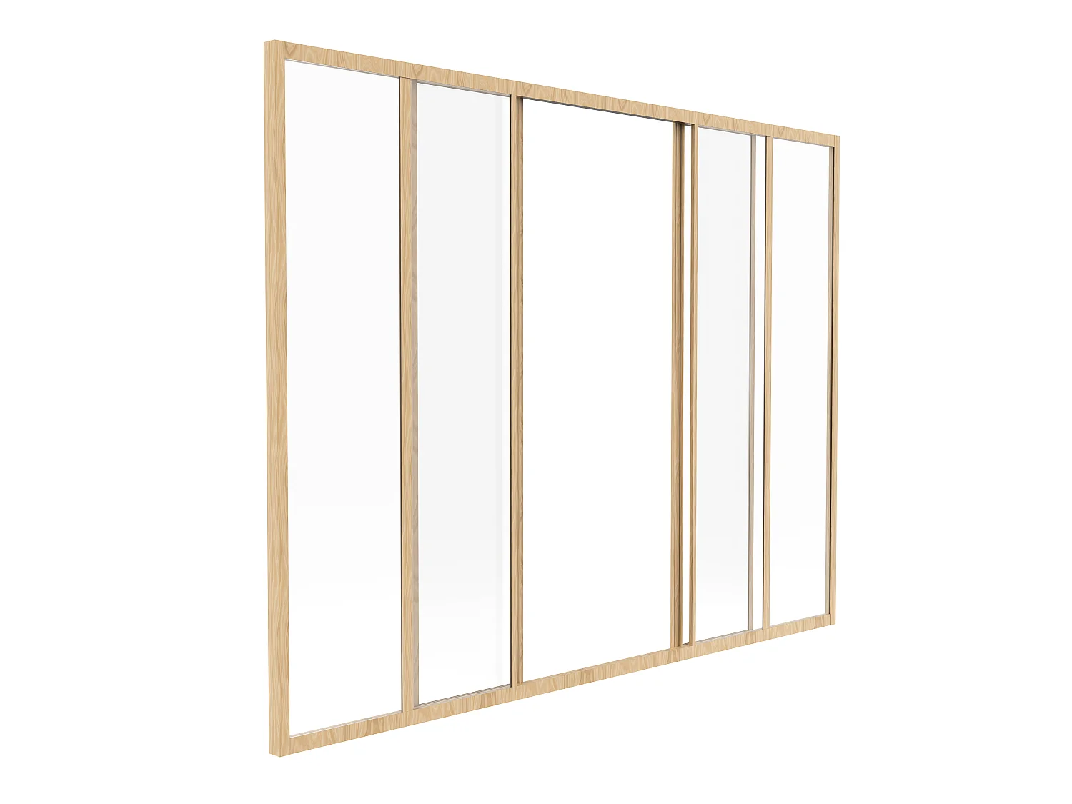 Verrière coulissante en aluminium thermolaqué naturel clair 180x130 cm - RAVENA