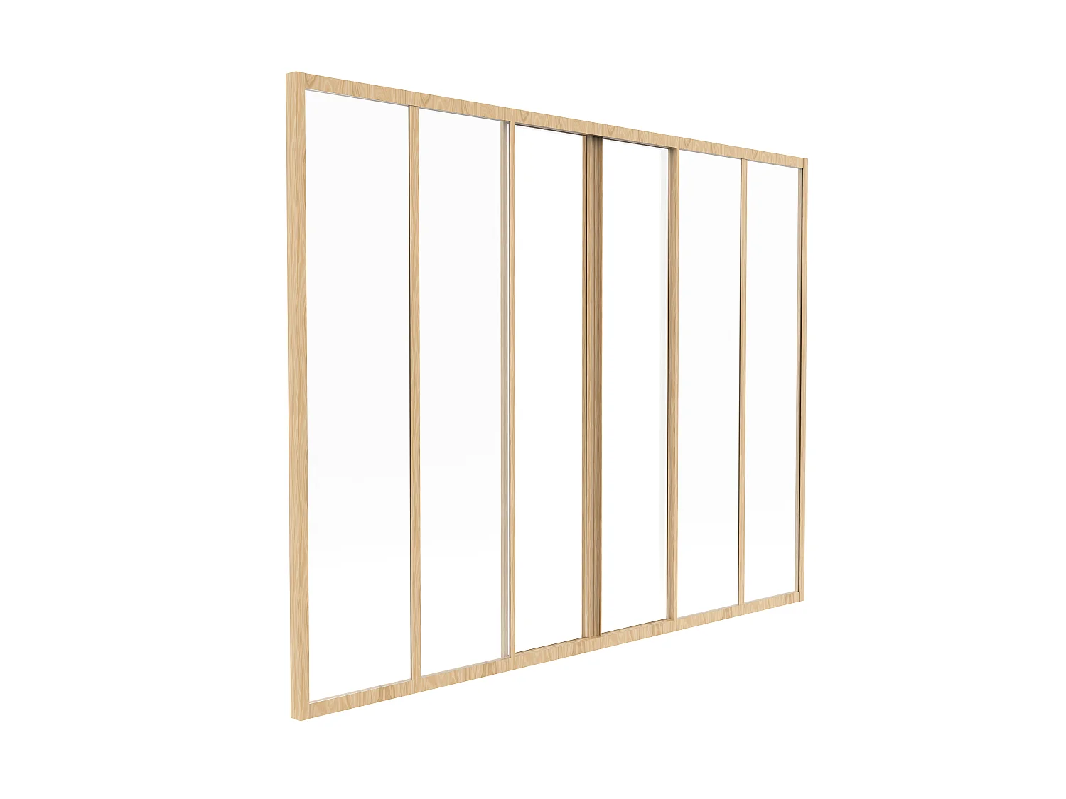 Verrière coulissante en aluminium thermolaqué naturel clair 180x130 cm - RAVENA