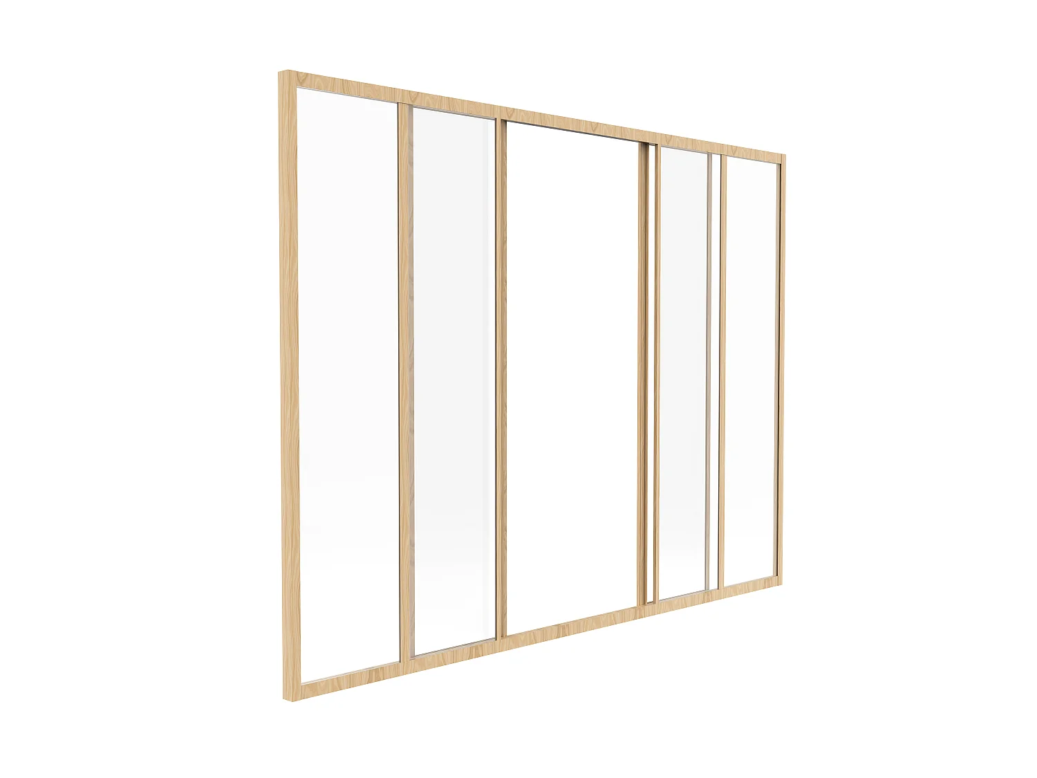 Verrière coulissante en aluminium thermolaqué naturel clair 180x130 cm - RAVENA
