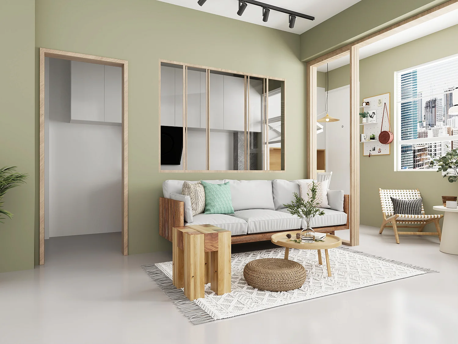 Verrière coulissante en aluminium thermolaqué naturel clair 180x130 cm - RAVENA