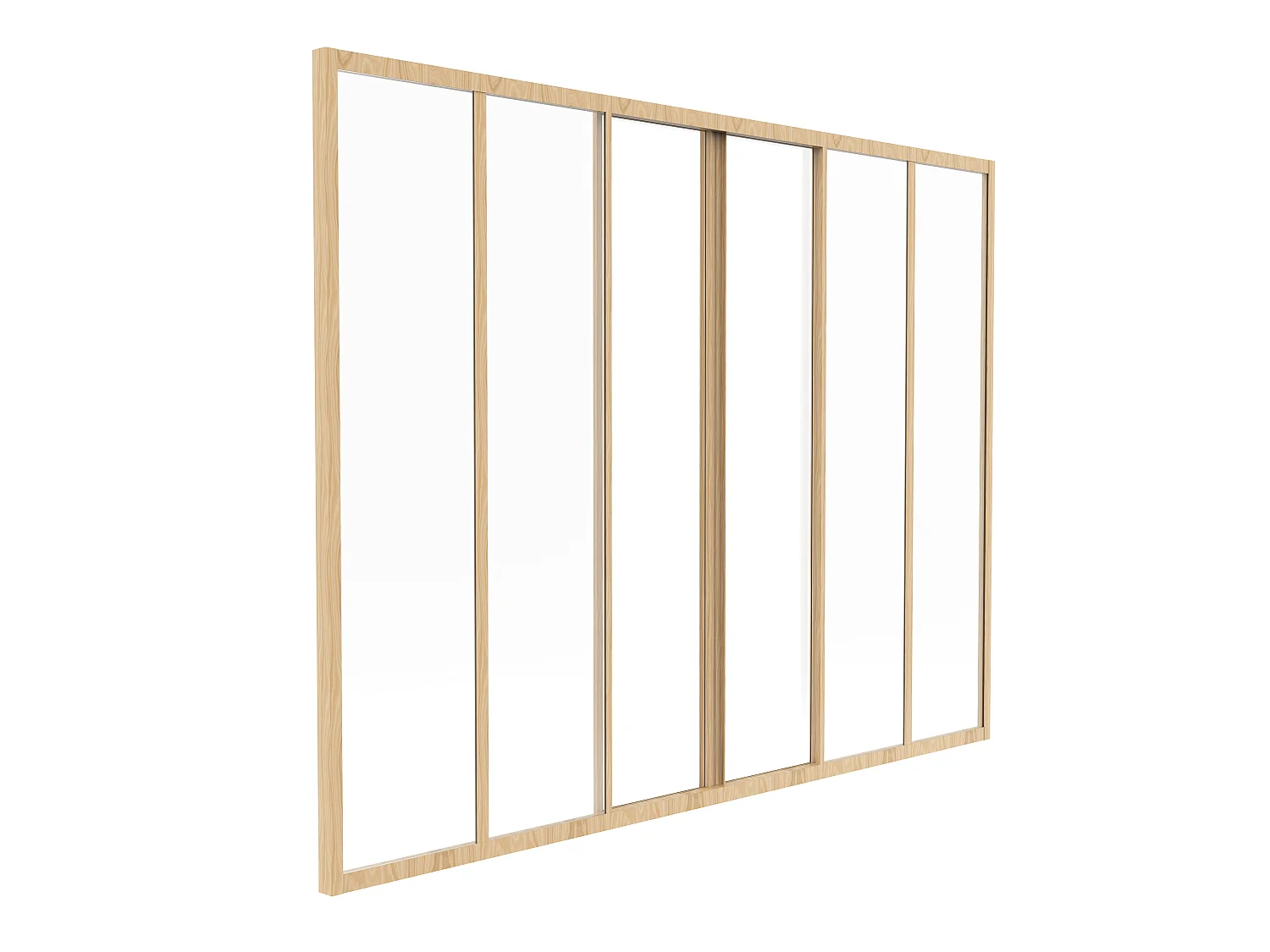 Verrière coulissante en aluminium thermolaqué naturel clair 180x130 cm - RAVENA