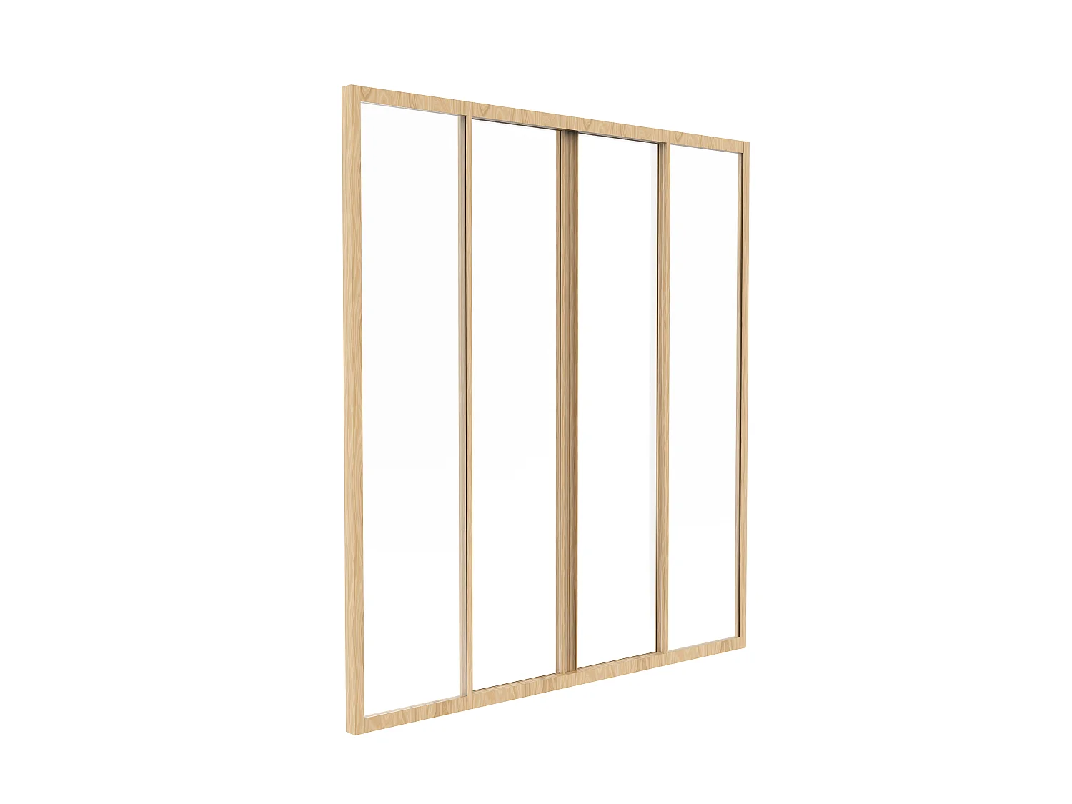 Schuifraam van gepoedercoat licht naturel aluminium 120 x 130 cm - RAVENA