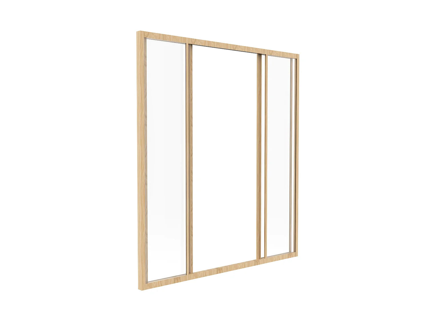 Schuifraam van gepoedercoat licht naturel aluminium 120 x 130 cm - RAVENA