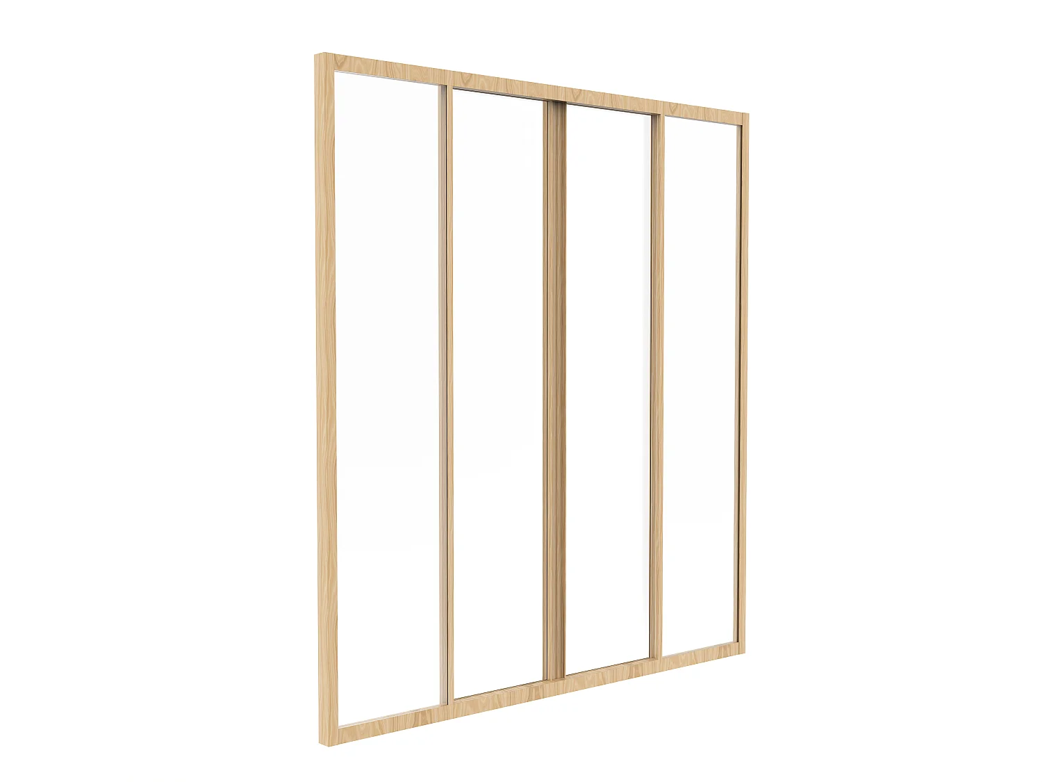 Schuifraam van gepoedercoat licht naturel aluminium 120 x 130 cm - RAVENA