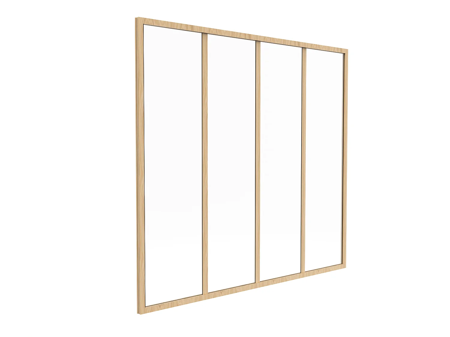 Cristalera de taller de aluminio termolacado - 120x105 cm - Natural claro - BAYVIEW