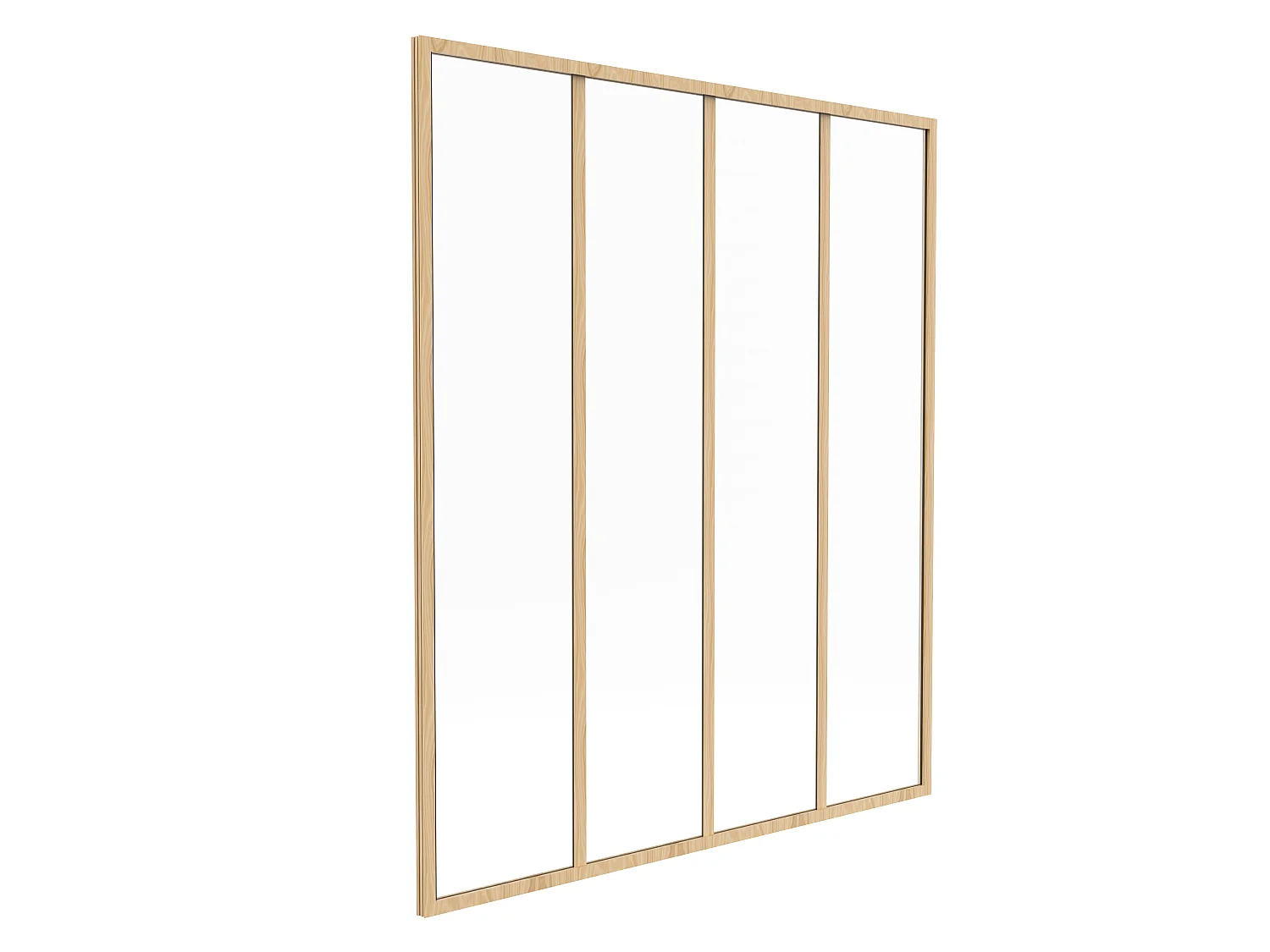 Verkstadsfönster av pulverlackerat aluminium - 120x130 cm - Ljust naturlig - BAYVIEW