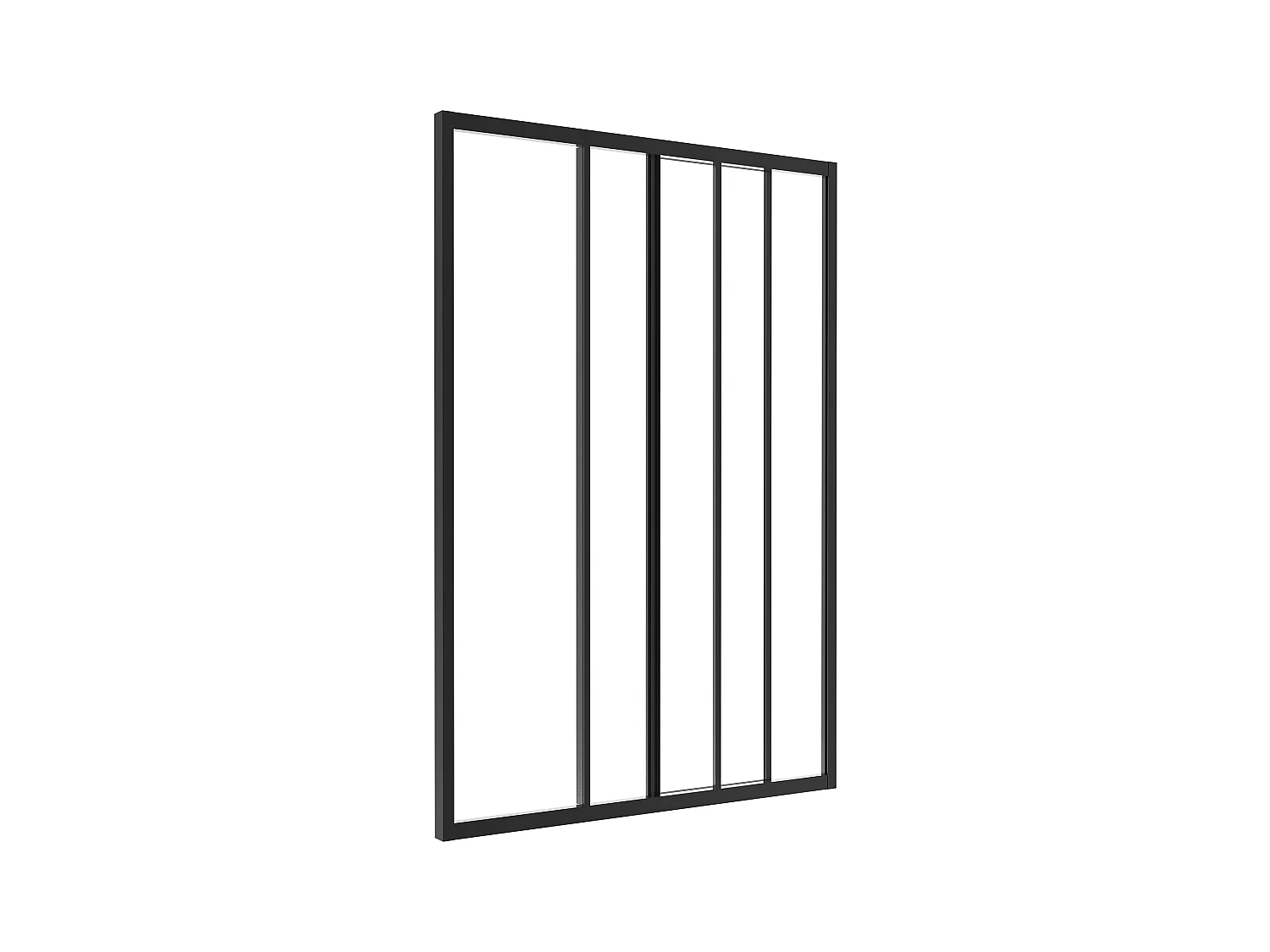 Cristalera corredera de aluminio termolacado negro 90 x 130 cm - RAVENA