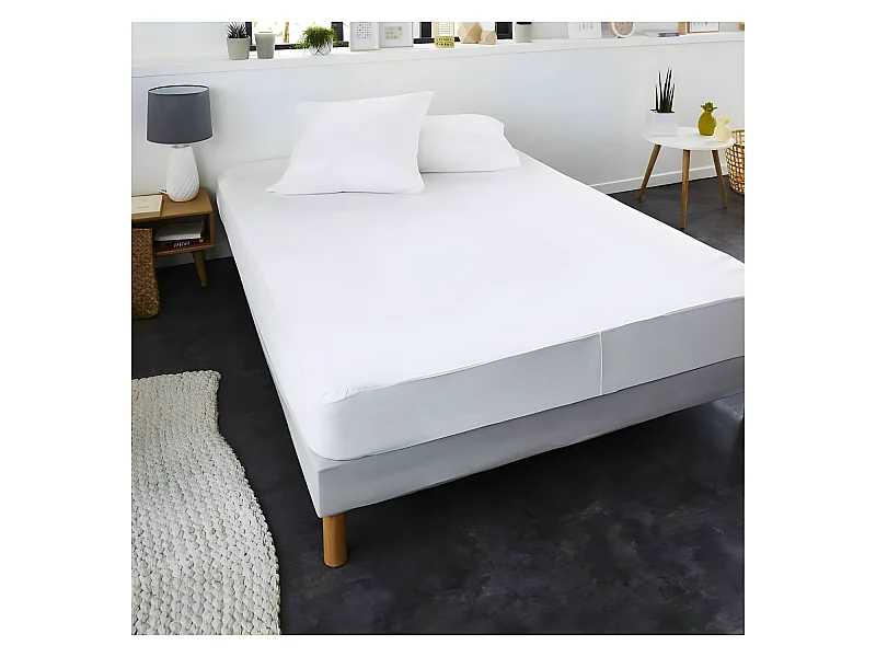 Coprimaterasso SWEETNIGHT CHLoe AEGIS 100% cotone anti-acaro 180x200 cm - Bianco