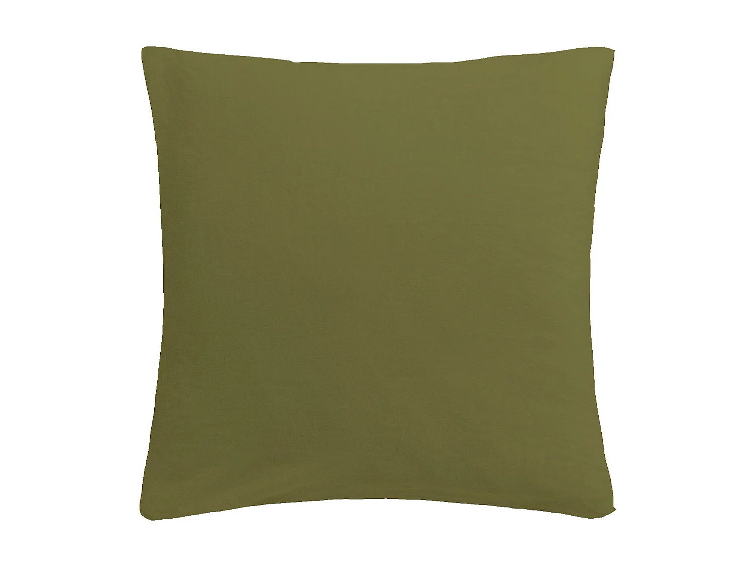 Funda de cojín lisa Verde 80X80 algodón 200 hilos.