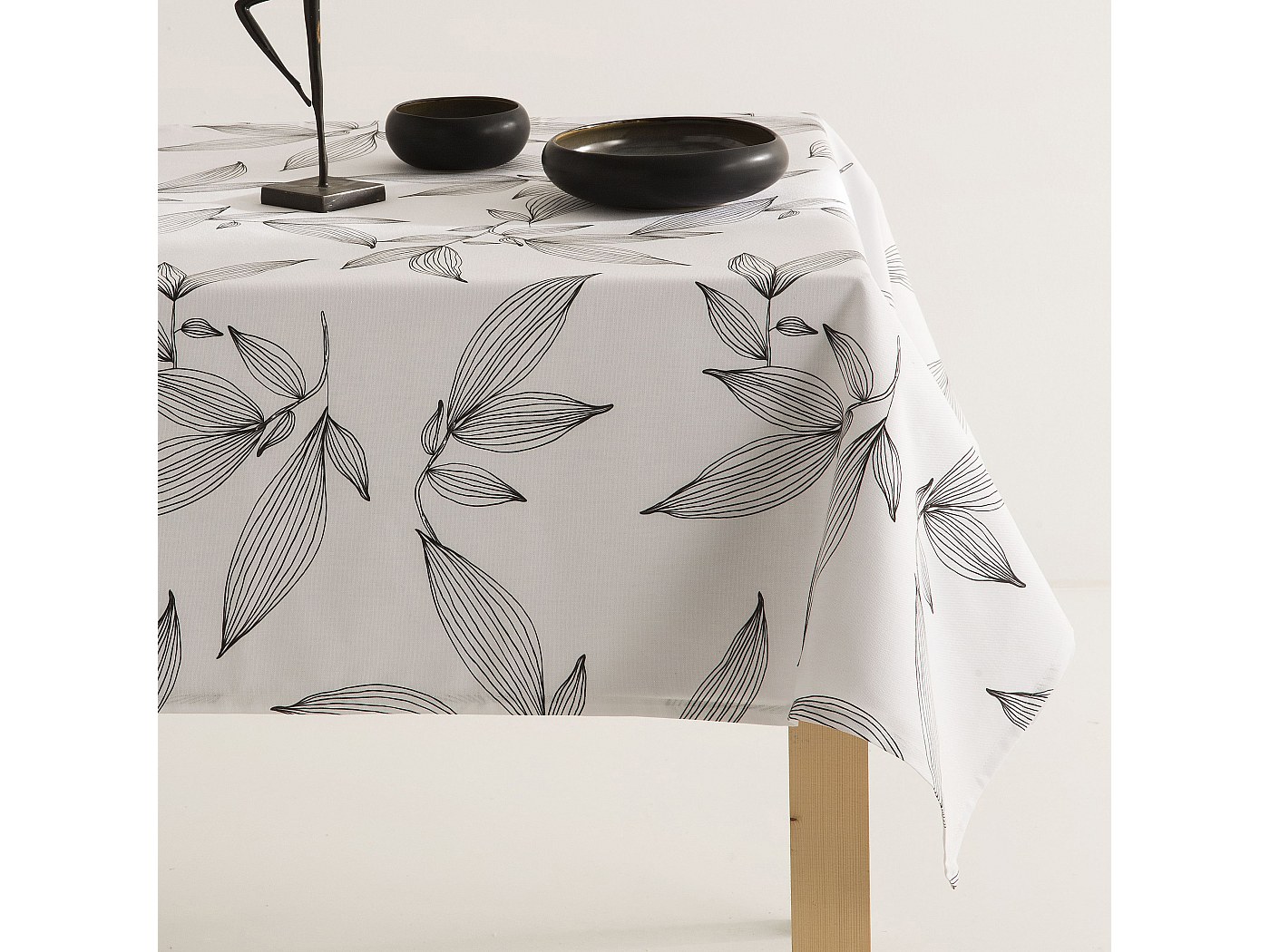 Mantel Algodón, Colección Concept, Color Y Tamaño A Elegir (Mantel Ovalado, 150 X 300 Cm, Blanco