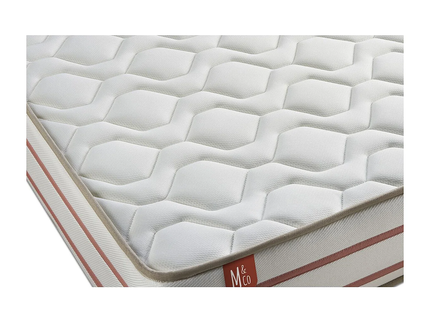 Ensemble LE DOUX 90x200cm Mémoire de forme 3 zones de confort - Ep. 24cm + sommier Beige