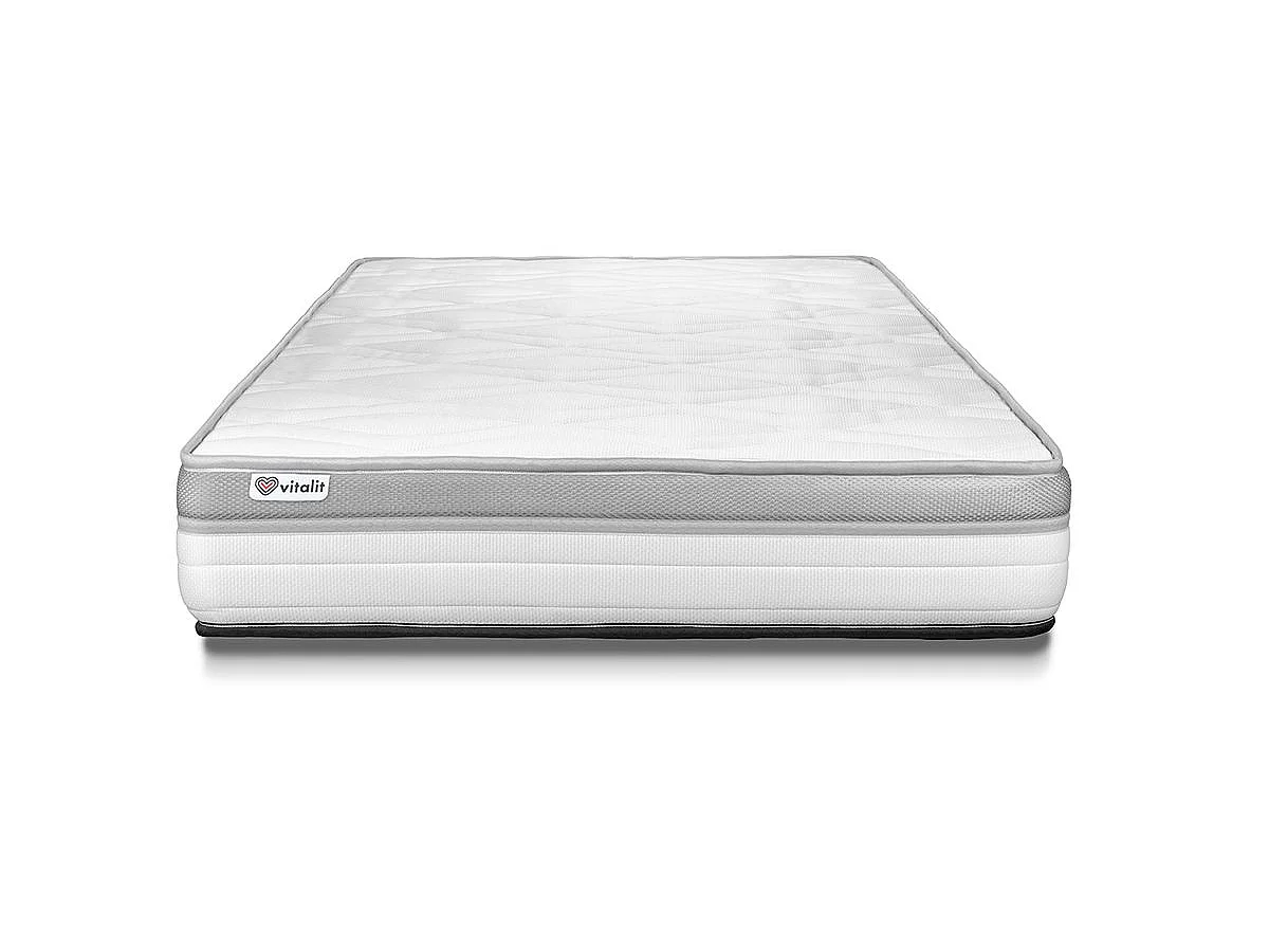 Ensemble VITAL RELAX 90 x 190 cm sommier Kit gris