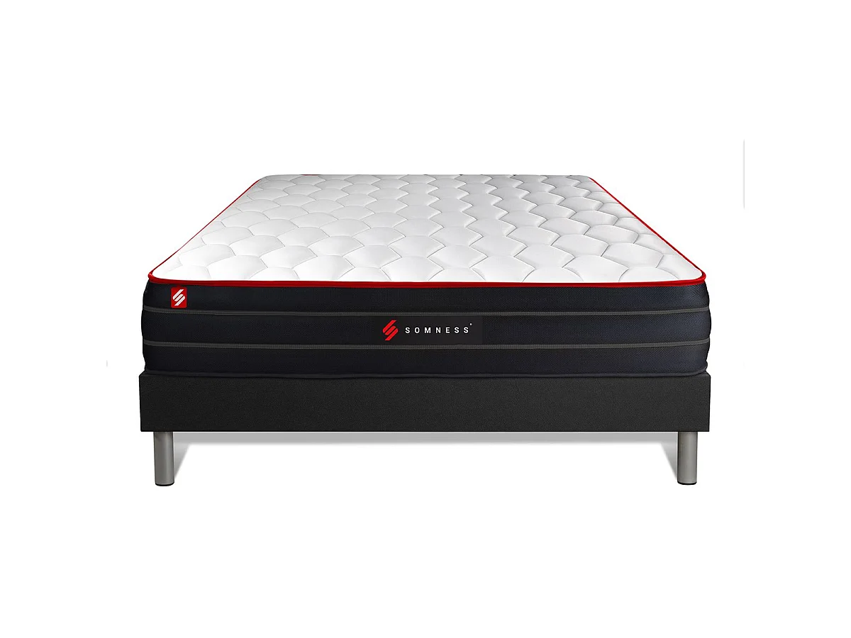 Ensemble sommier + matelas BOOST ressorts ensachés et mémoire de forme 160x200