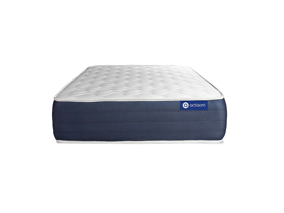 Ensemble matelas Ressorts ensachés et Mémoire de forme ACTIFLEX SLEEP 90x200 5zones de confort + sommier KIT gris