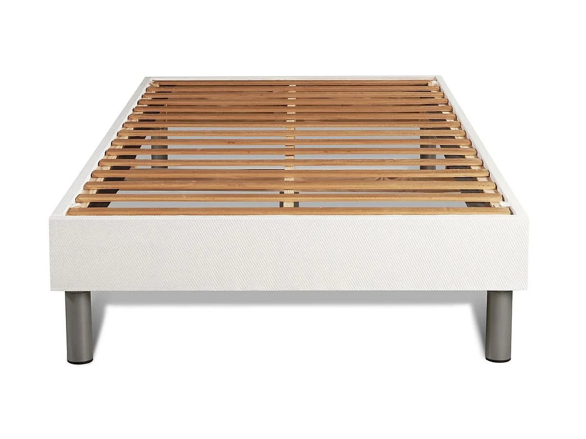 Ensemble 90x200 matelas REGEN à mémoire de forme + sommier kit blanc
