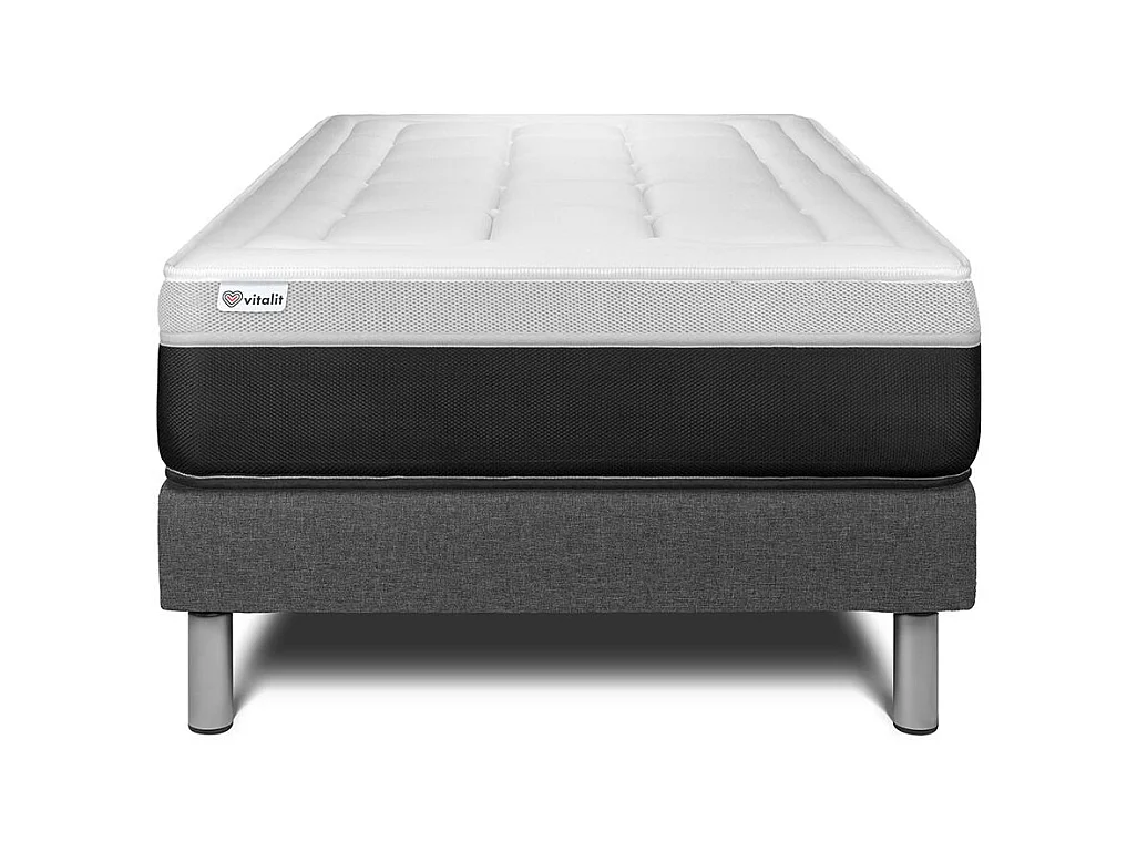 Conjunto FORM 90 x 200 cm somier Kit gris