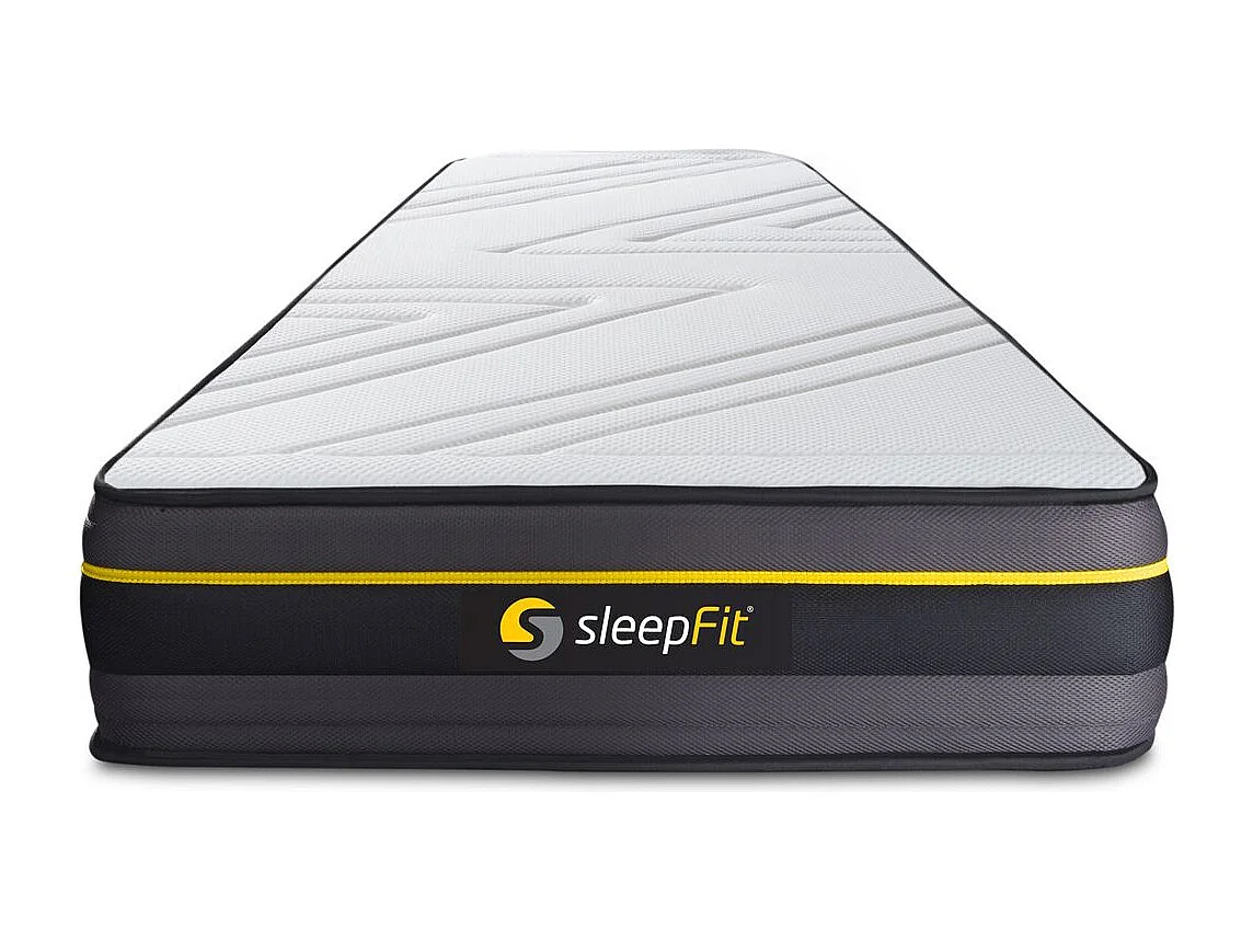 Ensemble 90x200 matelas ACTIVE + sommier kit noir