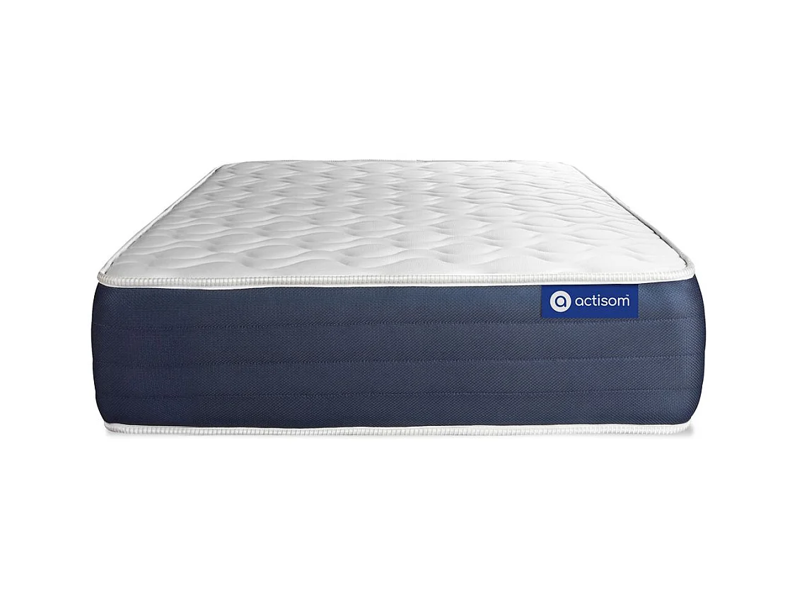 Lattenbodem en Actiflex sleep matras 90x190cm , matrasdikte : 22 cm , pocketveren en traagschuim , gebalanceerd, 5 comfortzones
