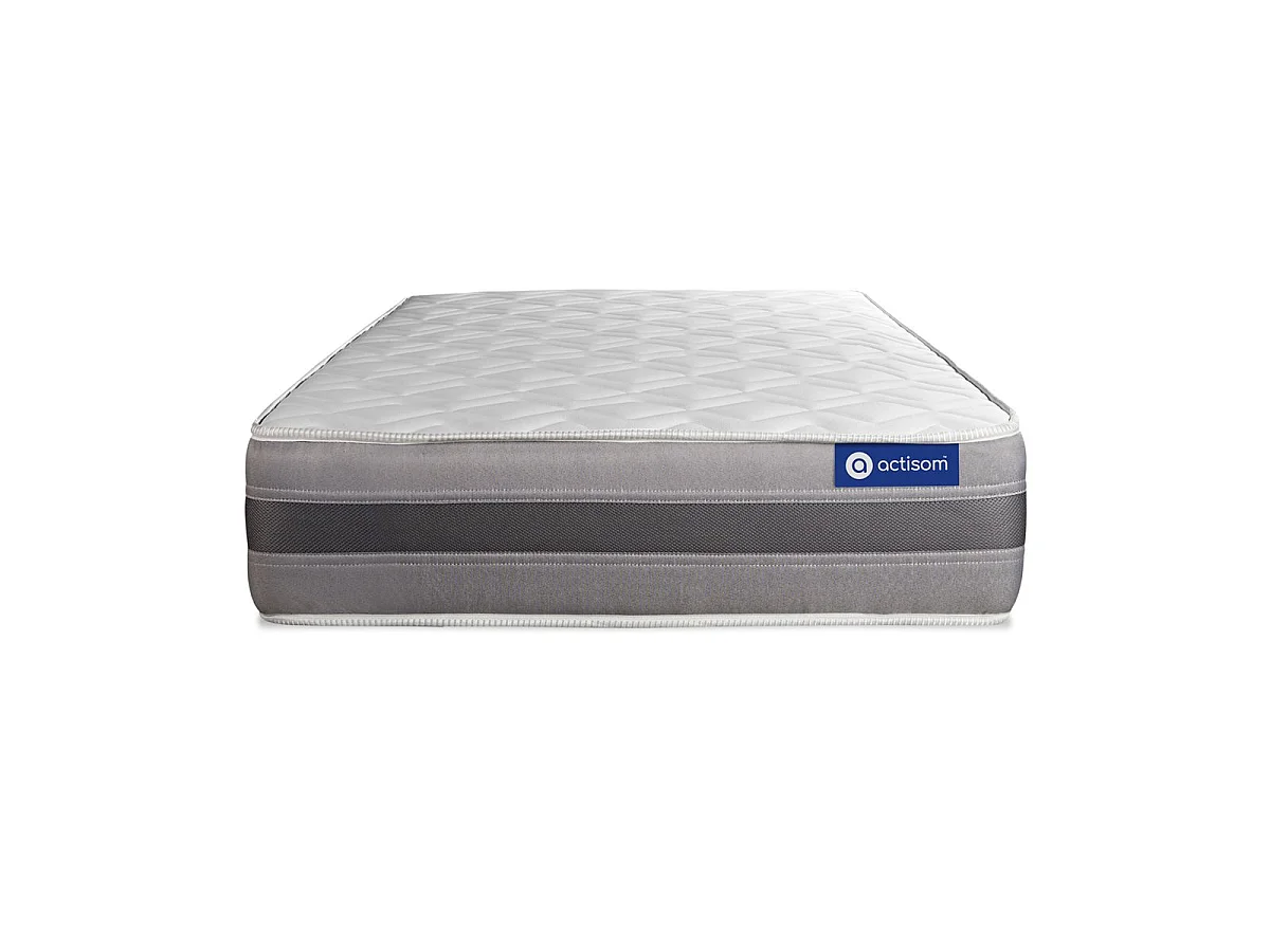Lattenbodem en Actilatex relax matras 90x190cm , matrasdikte : 24 cm , latex en traagschuim , vrij stevig, 5 comfortzones
