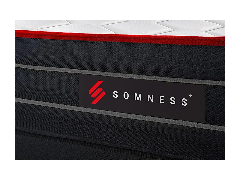 Pack matelas BOOST 200x200 + double sommiers blanc 100x200 + Couette + 2 oreillers