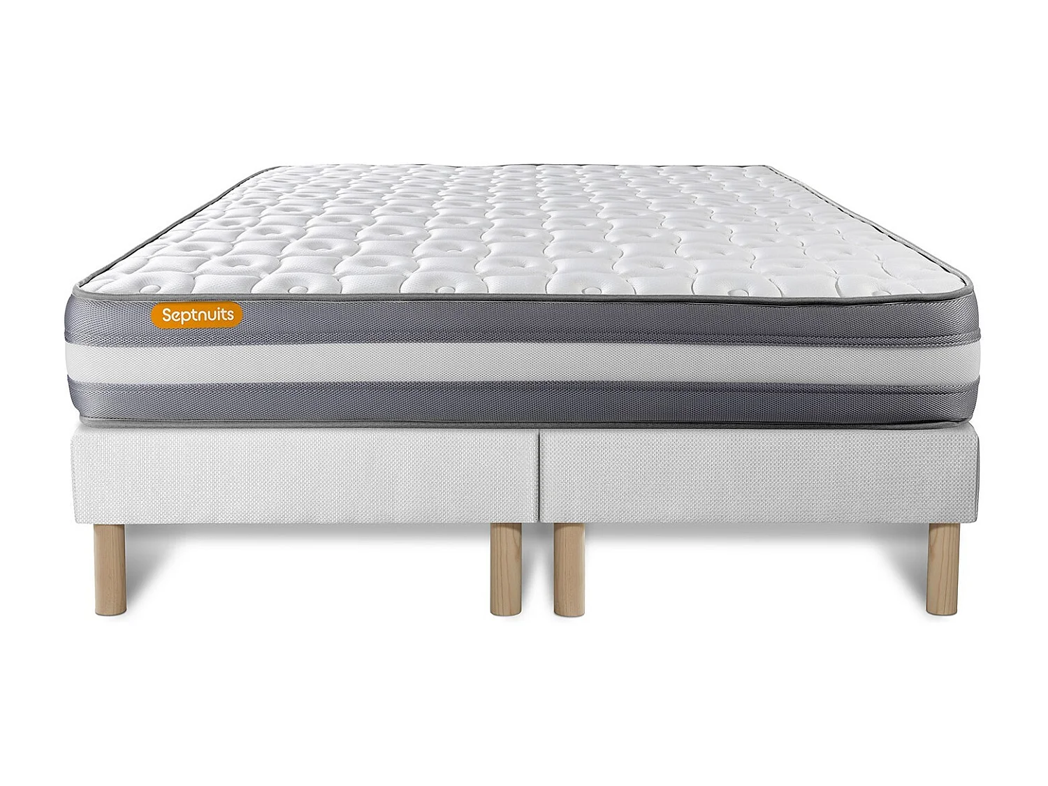 Matelas 180x200 + double sommiers 90x200 Memo Plus Mémoire de forme 3 zones