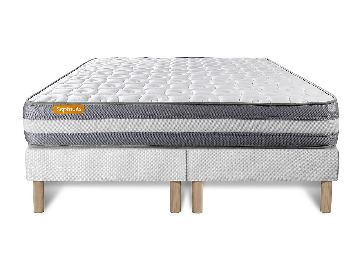 Matelas 180x200 + double sommiers 90x200 Memo Plus Mémoire de forme 3 zones
