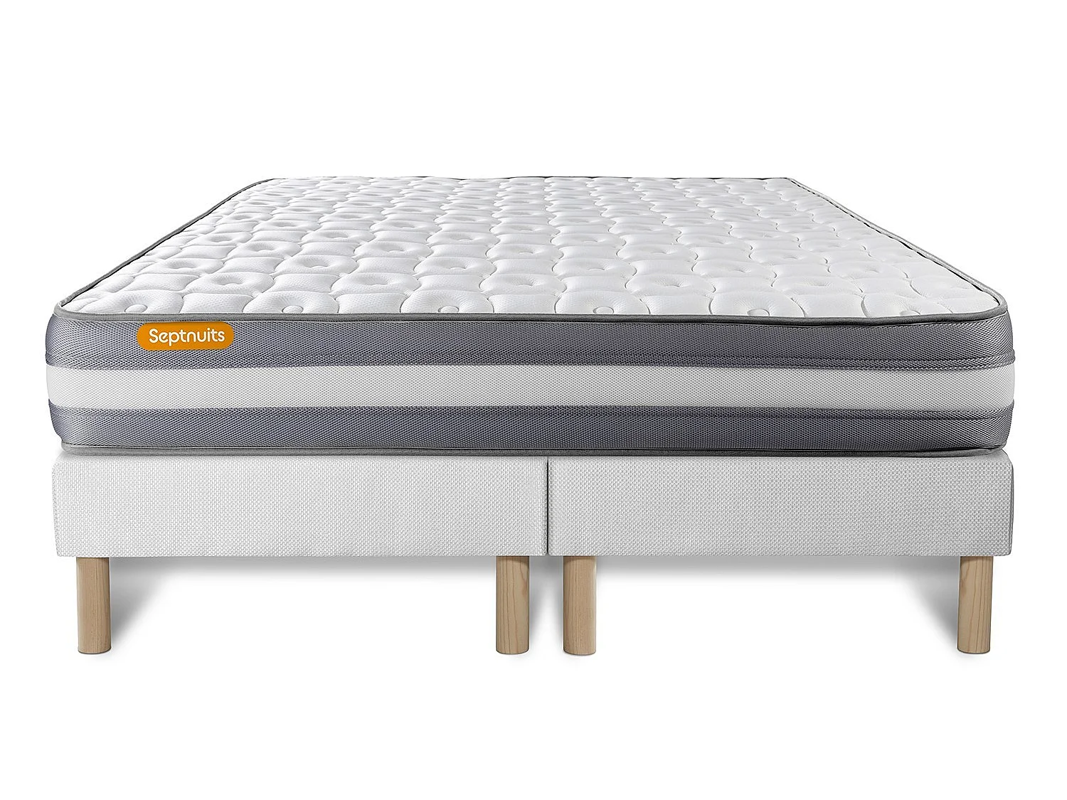 Matelas 180x200 + double sommiers 90x200 Memo Plus Mémoire de forme 3 zones