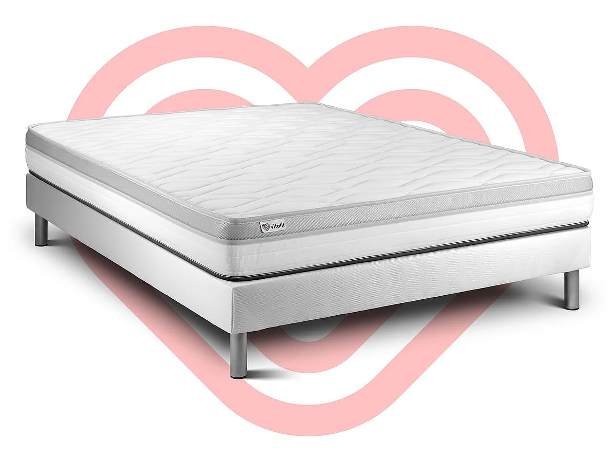 Conjunto VITAL RELAX 180 x 200 cm somier Kit blanco