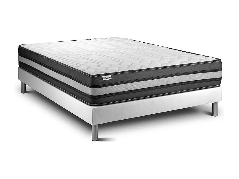 Matratzenset VITAL POWER ZEN 180 x 200 cm Bettrahmen Kit weiß