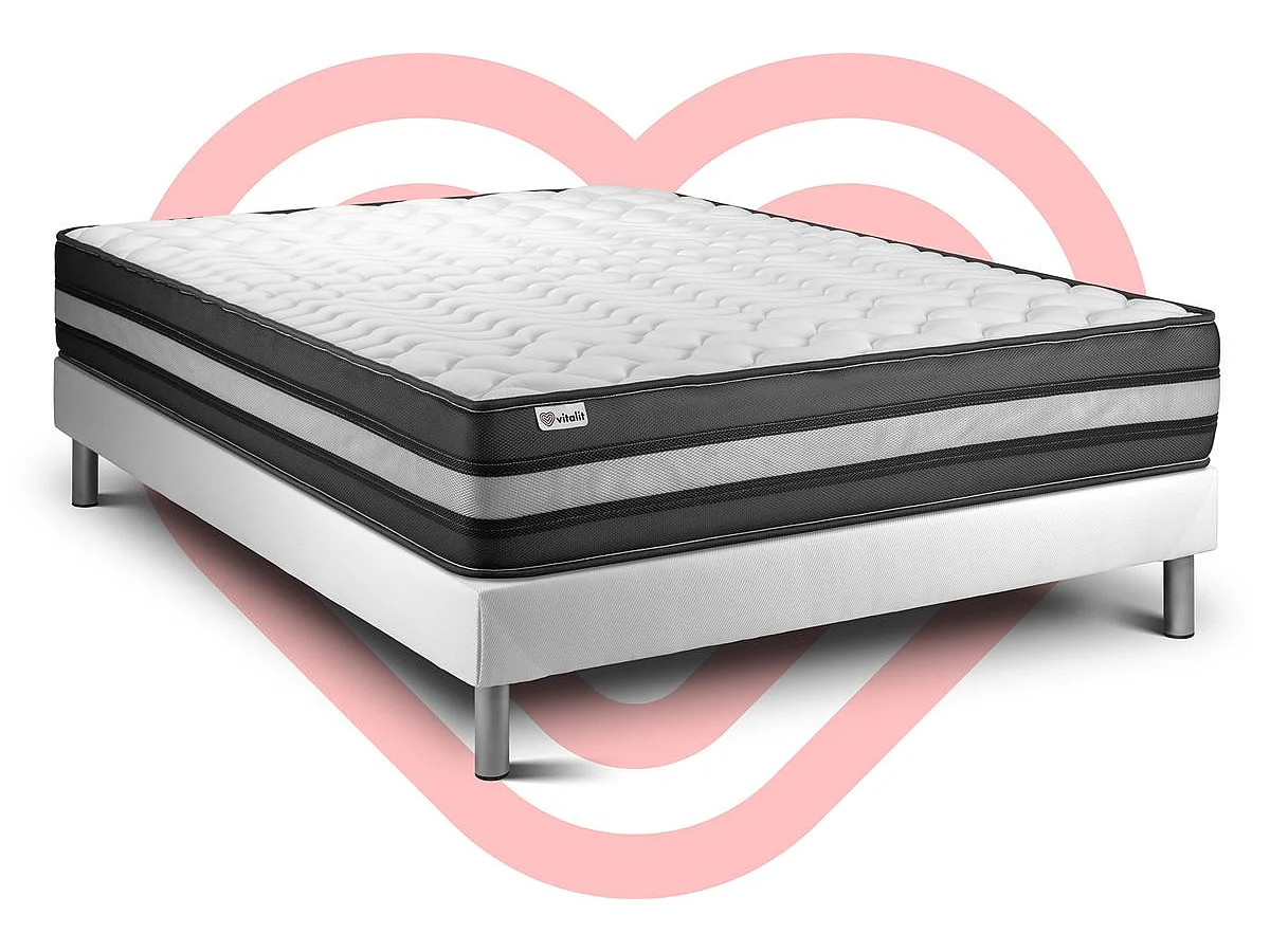 Conjunto VITAL POWER ZEN 180 x 200 cm somier Kit blanco