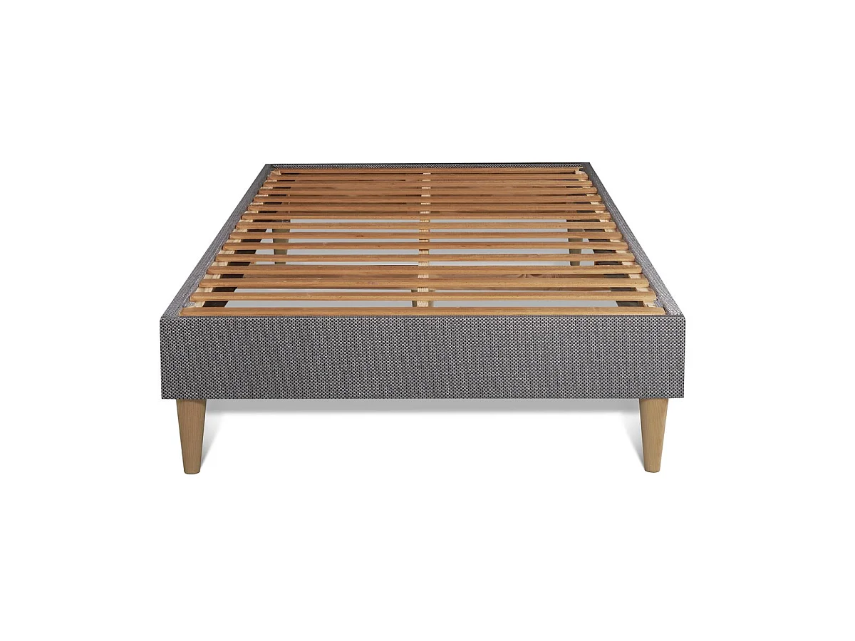 Matelas + sommier kit gris 90x200 Memo Spring Ressorts ensachés MAXI épaisseur