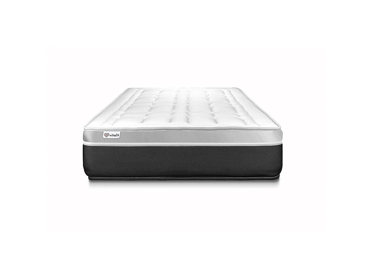 Ensemble VITAL SOFT 90 x 200 cm sommier Kit blanc