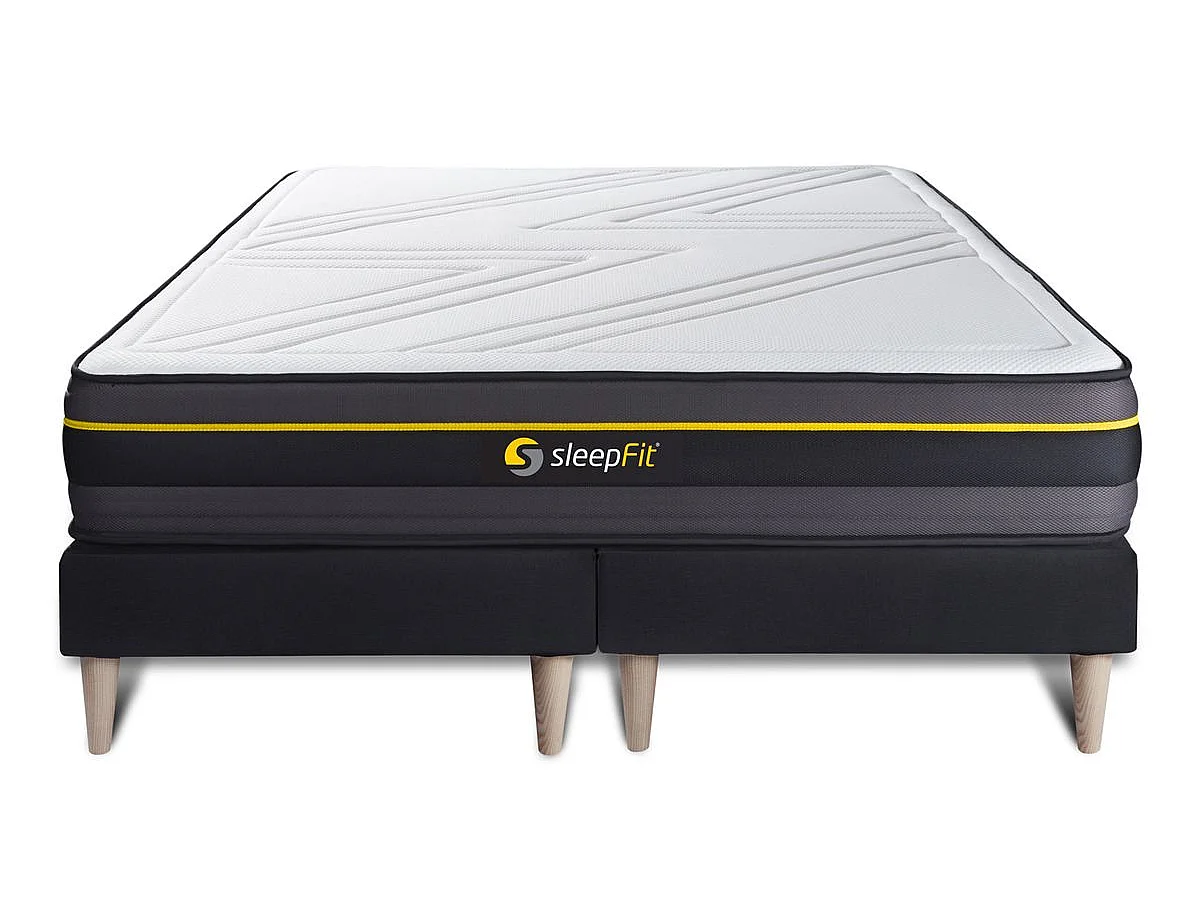 Ensemble double sommier + matelas ACTIVE à mémoire de forme 160x200